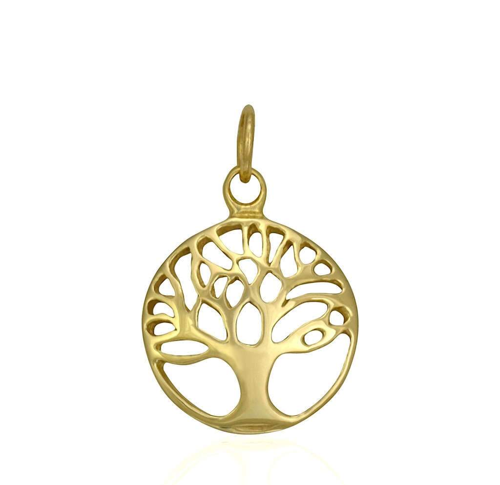 Ladies 9ct Gold Tree of Life Pendant Only Plain Gold Jewellery for Wom