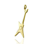 solid Gold guitar pendant music gifts for metalheads UK picture