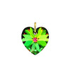 Green crystal jewellery heart pendant