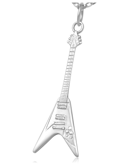 Guitar charm necklace for girls
