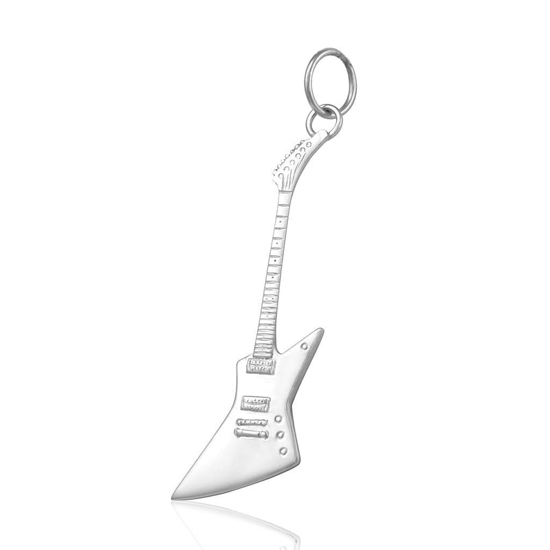 Guitar jewellery necklace pendant silver