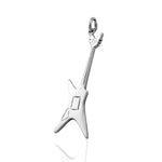 Guitar necklace charm sterling silver music gifts for metalheads