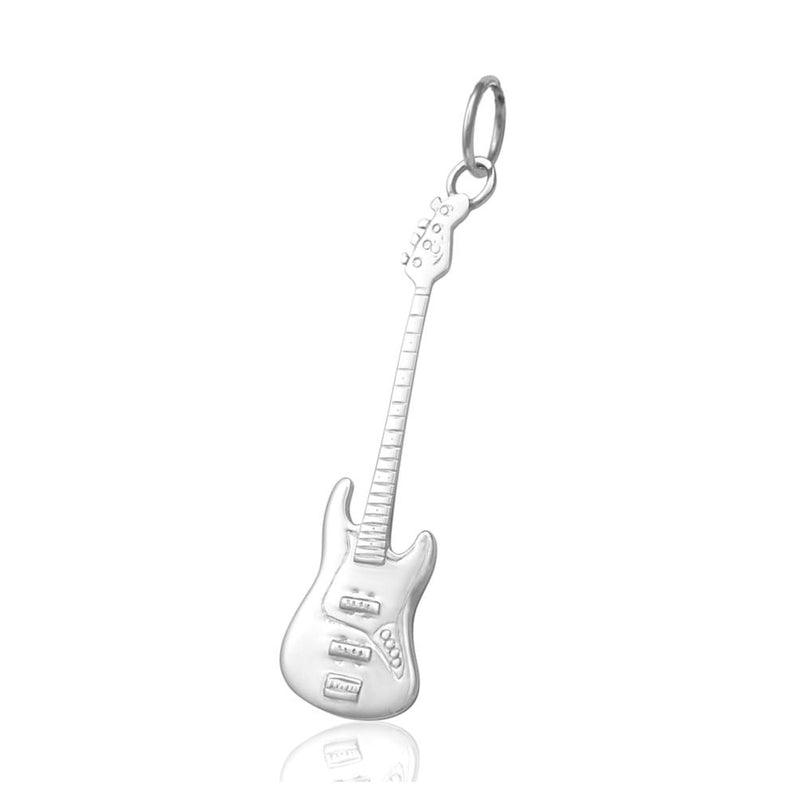 Guitar necklace pendant for ladies silver music gifts for her