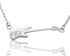 Bass Guitar Necklace Silver Music Gift for Bassists 
