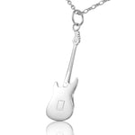 Guitar necklace silver music jewellery for men
