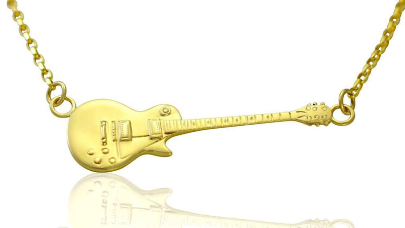 9ct gold guitar necklace for guys rock music gifts uk guitar jewellery