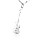 Rock music gifts for her guitar necklace for ladies silver UK