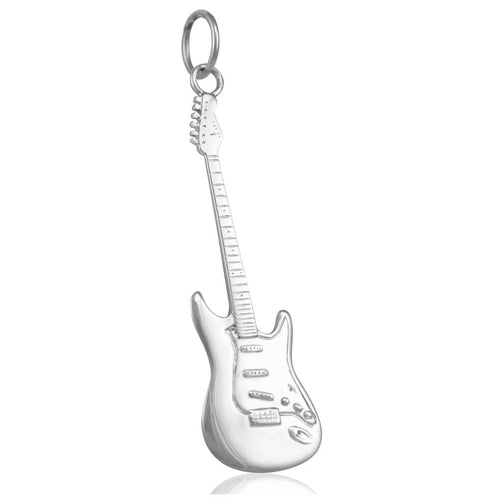 Music jewellery online guitar pendant silver