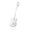 mens Guitar Pendant silver rock and roll jewellery