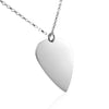 Guitar pick necklace sterling silver 925