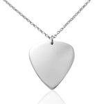 Sterling silver guitar pick shaped necklace UK