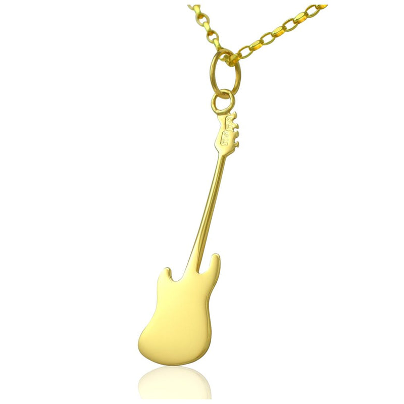 guitar necklace gold bass guitar jewellery music gifts for him uk