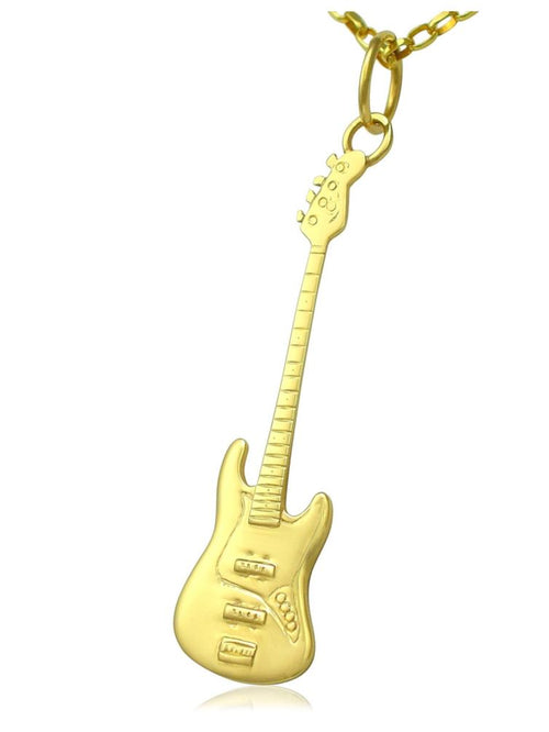 guitar necklace gold bass guitar jewellery music gifts for him uk