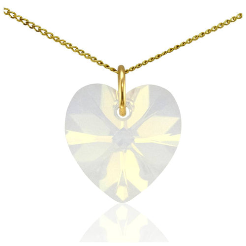 9ct gold heart birthstone necklace June moonstone jewellery