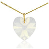 9ct gold heart birthstone necklace October opal jewellery