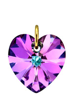 Crystal purple heart children's jewellery UK