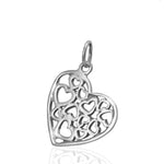 Ladies heart pendant silver jewellery