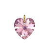 Heart shape handmade crystal pendant pink jewellery for women