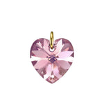 Heart shape handmade crystal pendant pink jewellery for women