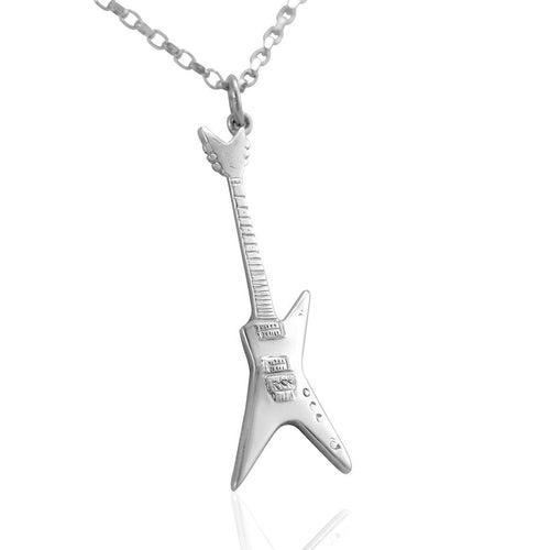 Heavy metal music gifts guitar necklace jewelry