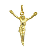Small Jesus crucifix pendant gold cross necklace charm