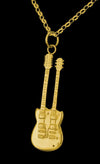 Rock music gifts led zeppelin double neck guitar necklace