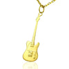Music pendant mens 9ct gold guitar necklace for guys