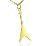 Mens gold guitar necklace for guys music gifts for him