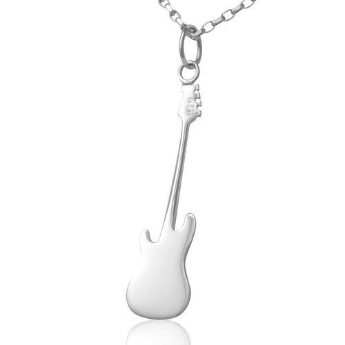 Guitar gifts mens silver music necklaces for guys
