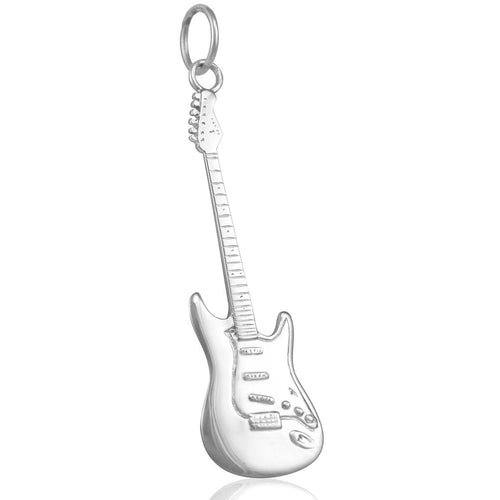 Music gifts mens sterling silver guitar pendant images