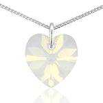 Moonstone June birthstone necklace sterling silver heart pendant