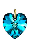 Heart pendant navy blue jewellery UK