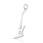 Novelty gifts for rockers guitar pendant silver