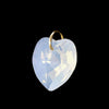White opal October birthstone pendant gold