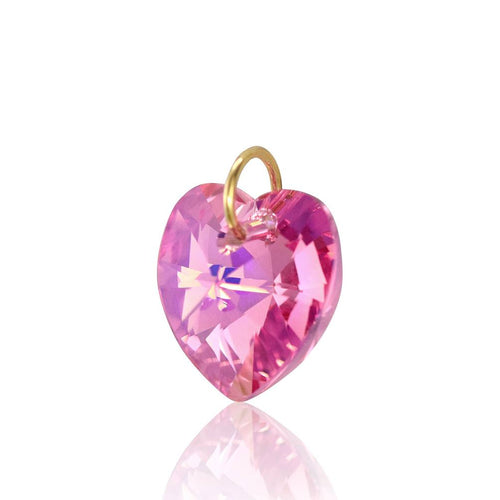 Crystal jewellery pink pendant for girls