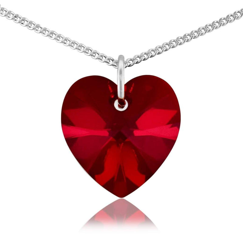 Swarovski crystal red heart necklace love gifts for girlfriend