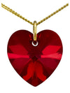 Swarovski crystal red heart necklace UK