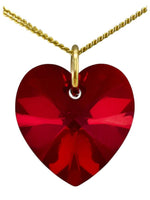 Swarovski crystal red heart necklace UK