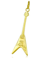 Gold Guitar Pendant Rock Music Gifts for Her Guitar Jewellery