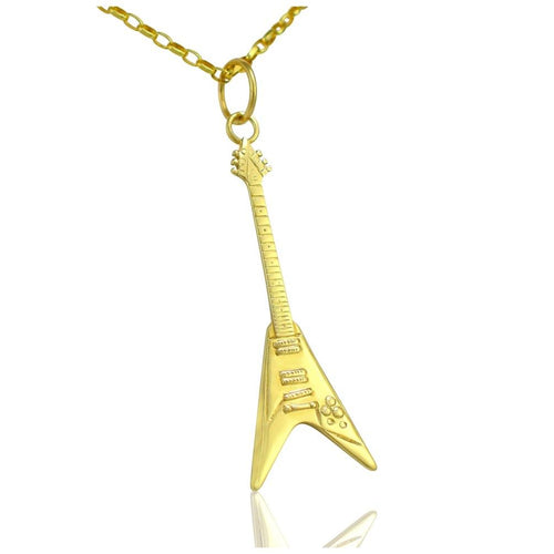 Rock music necklace gold guitar jewellery guitar gifts for her uk