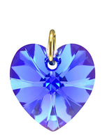 Sapphire September birthstone pendant gold