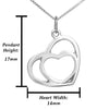 Ladies silver floating heart necklace UK
