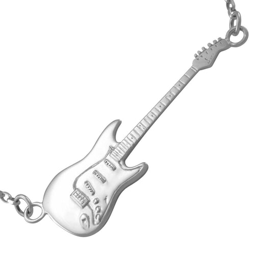 sterling Silver guitar necklace for guys guitar gifts uk music jewelry store