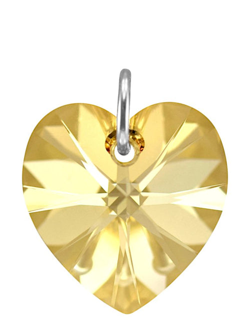 Ladies jewellery silver heart crystal pendant