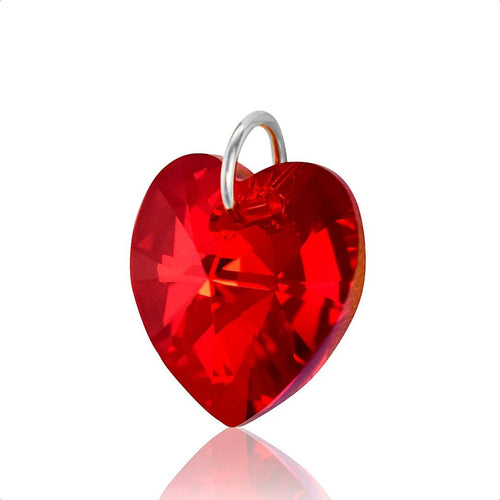 Red ruby pendant silver July birthstone jewellery UK