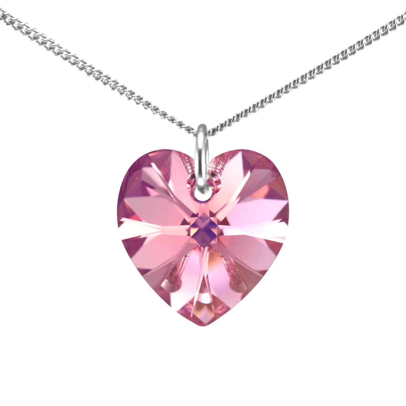 Shop White Gold Pink Sapphire Trio Heart Necklace | Carbon & Hyde