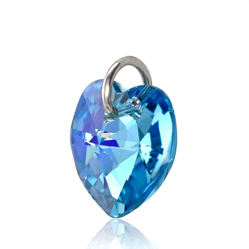 Aquamarine pendant silver March birthstone jewellery UK