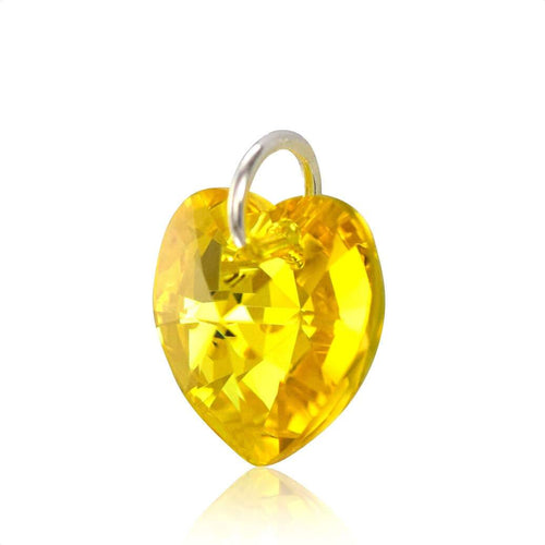 Yellow Citrine pendant silver November birthstone jewellery UK