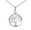 Ladies sterling silver tree of life necklace pendant chain