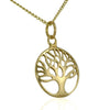 Ladies solid gold tree of life necklace chain